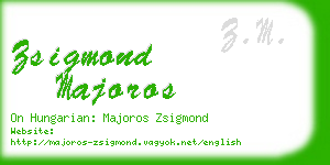 zsigmond majoros business card